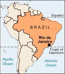 Rio de Janeiro në brazil hartë