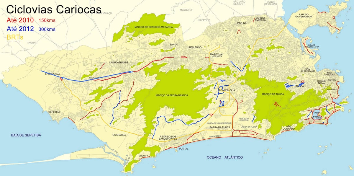 Rio de Janeiro biçikletë hartë