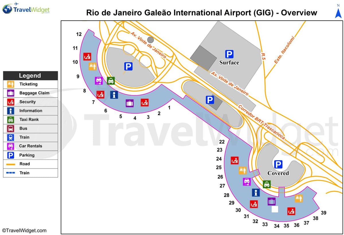 harta e Rio de Janeiro koncert aeroport