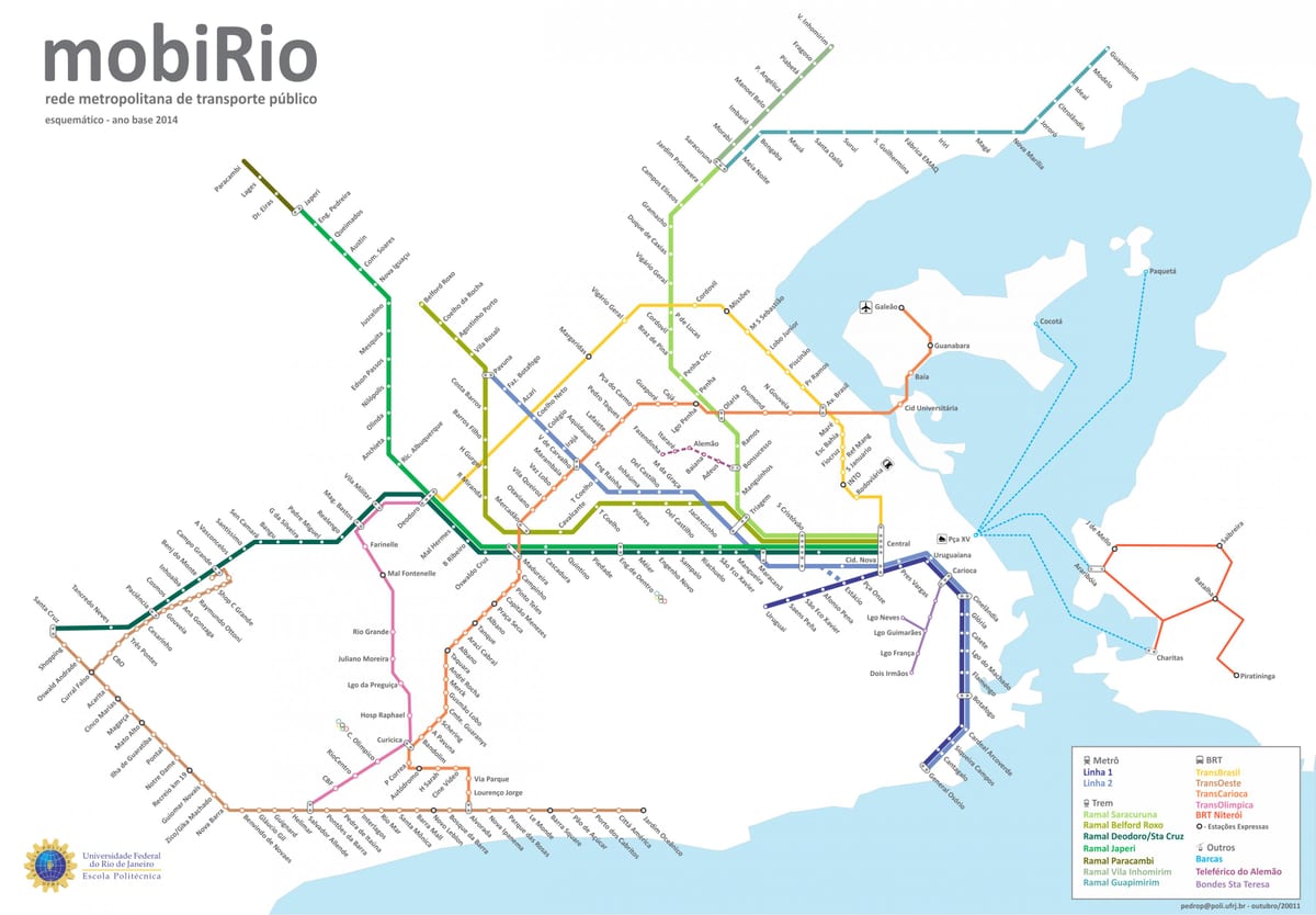 Rio de Janeiro tramvaj hartë