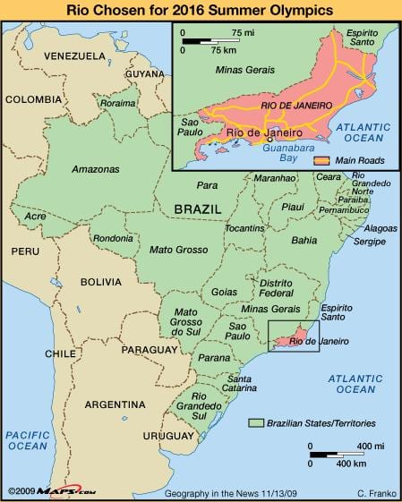 Rio komunat map