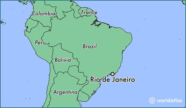 hartë që tregon Rio de Janeiro